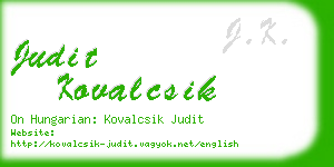 judit kovalcsik business card